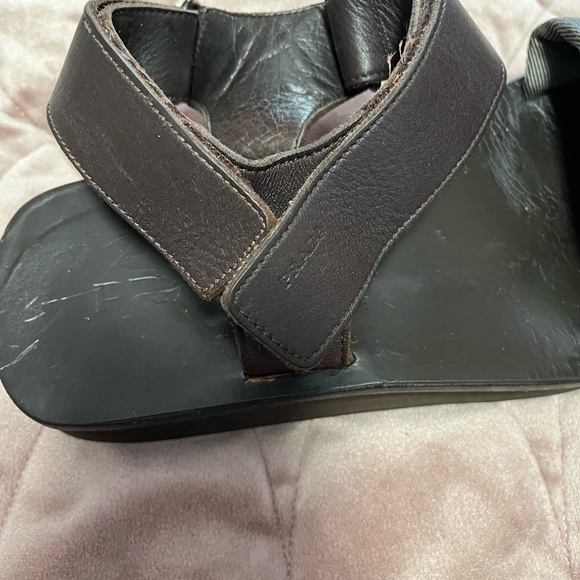 Prada by Ilga Mens Leather and Fabric Strap Sandals. Size US 9.5 - Picture 2 of 6